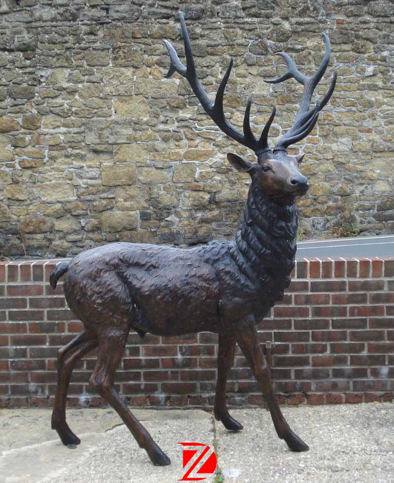 Outdoor deer statues